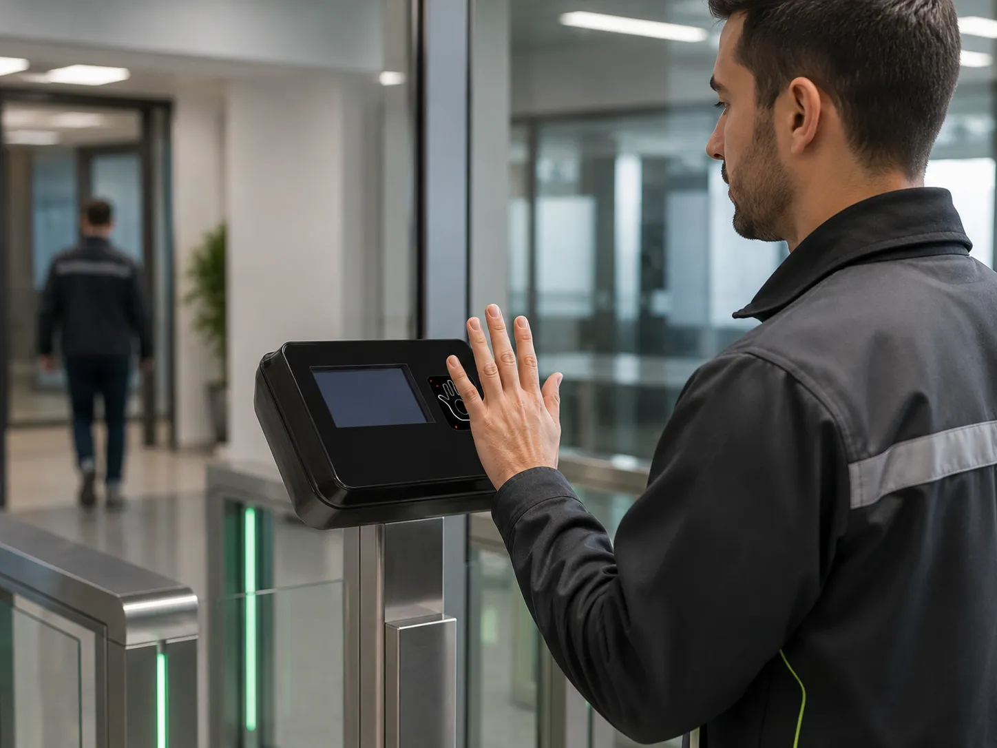 Huellero digital, reconocimiento facial y TPALM-10000 conectados a Timesoft