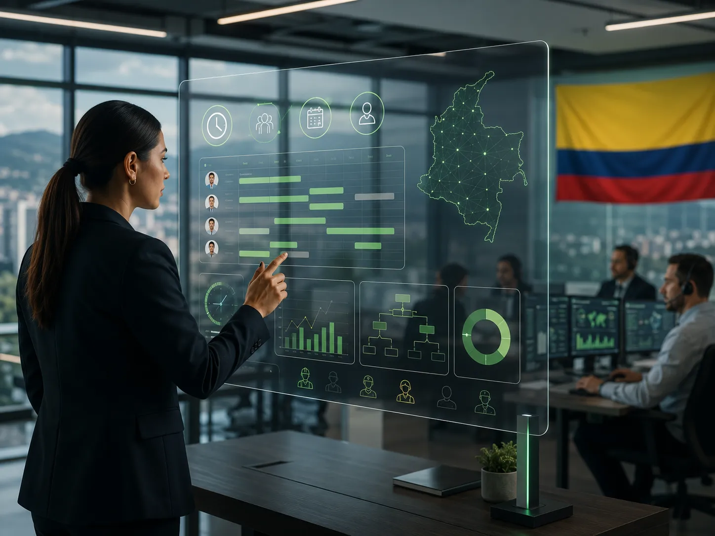 Jornada laboral 42 horas en Colombia gestionada con Timesoft para controlar turnos, asistencia y pre-nómina
